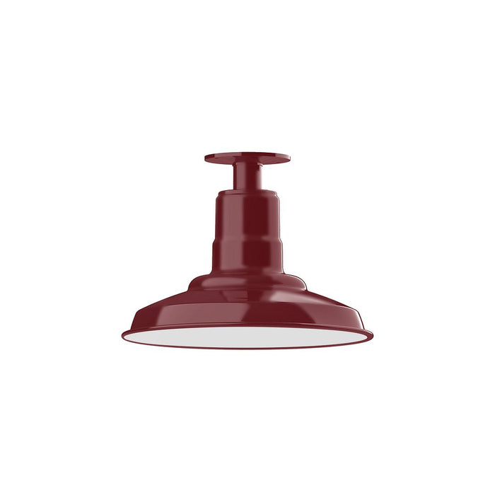 Warehouse 12" LED Flush Mount in Barn Red