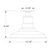 Warehouse 12" flush mount in Barn Red Line Drawing