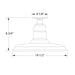 Warehouse 14" LED Flush Mount in Slate Gray Line Drawing