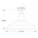 Warehouse 16" flush mount in Barn Red Line Drawing