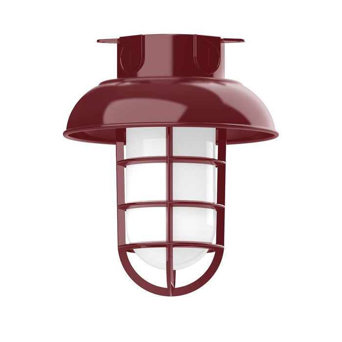 Vaportite 8" LED Flush Mount Ceiling Light in Barn Red