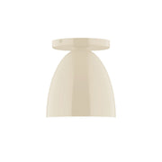 Jill 6 in flush mount ceiling light, cream shade with flared dome diffuser