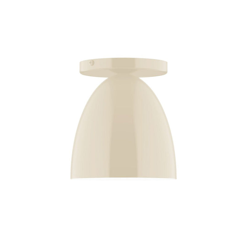 Jill 6 in flush mount ceiling light, cream shade with flared dome diffuser