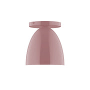 Mauve LED flush mount ceiling light with rounded dome shade