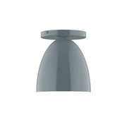 Slate gray Jill 6 in flush mount ceiling light with domed shade