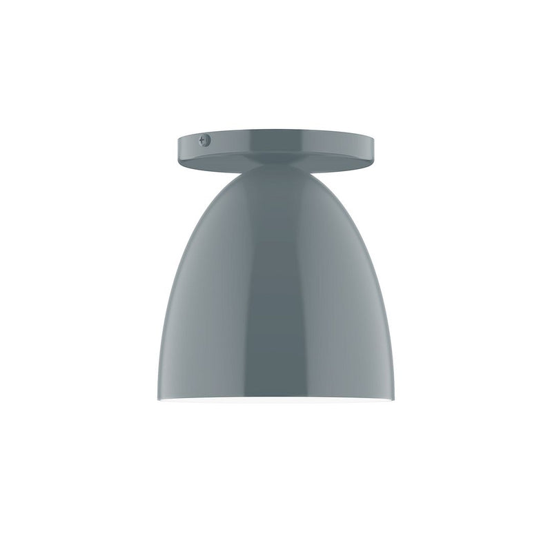 Slate gray Jill 6 in flush mount ceiling light with domed shade