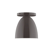 Jill 6 in flush mount ceiling fixture with bronze shade, dark architectural finish.