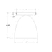 Jill 6" Flush Mount in White Line Drawing