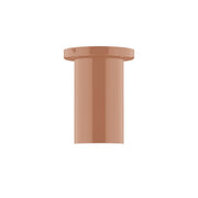 Terracotta LED flush mount cylinder ceiling light with flat rim