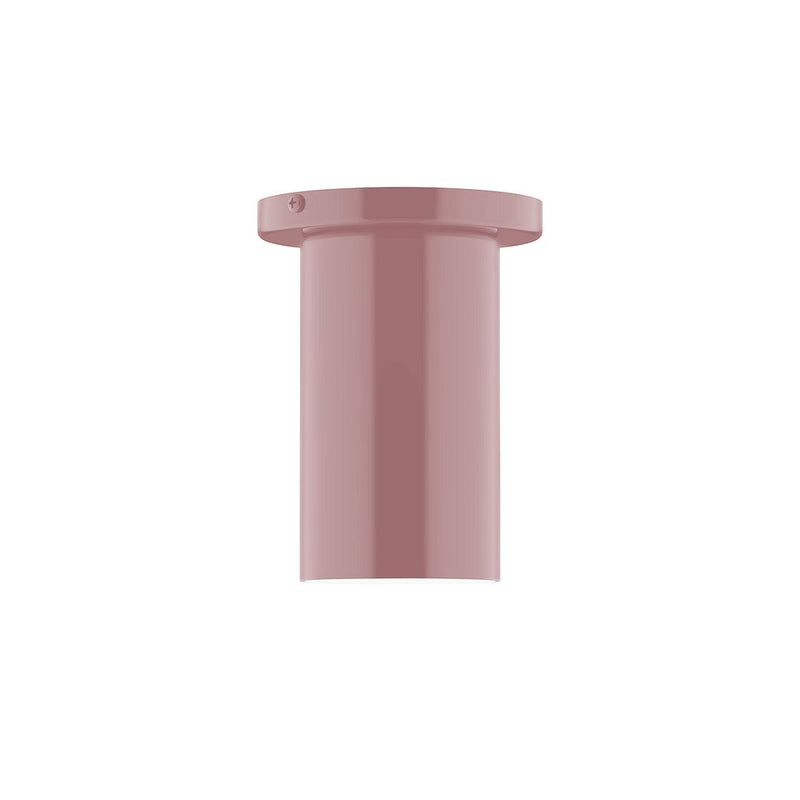 Mauve flush mount ceiling light, 3.5 inch beam with cylindrical housing