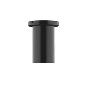 Black LED flush mount cylinder with smooth bezel and recessed light opening