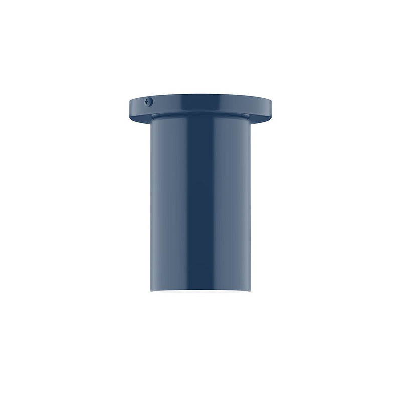 Navy 3.5-inch flush mount light fixture with cylindrical housing