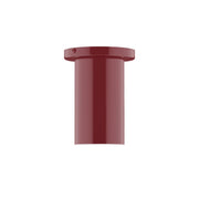 Barn Red flush mount beam ceiling light fixture, round canopy and cylindrical housing