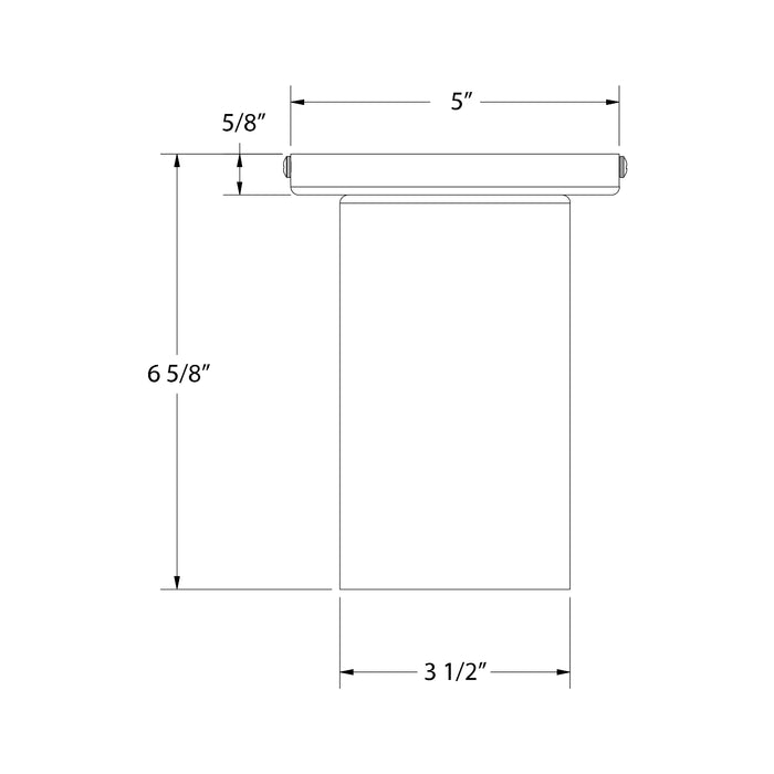 Beam 3.5" LED Flush Mount in Vermillion | Montclair Light Works