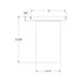 Beam 3.5" LED Flush Mount in Black Line Drawing
