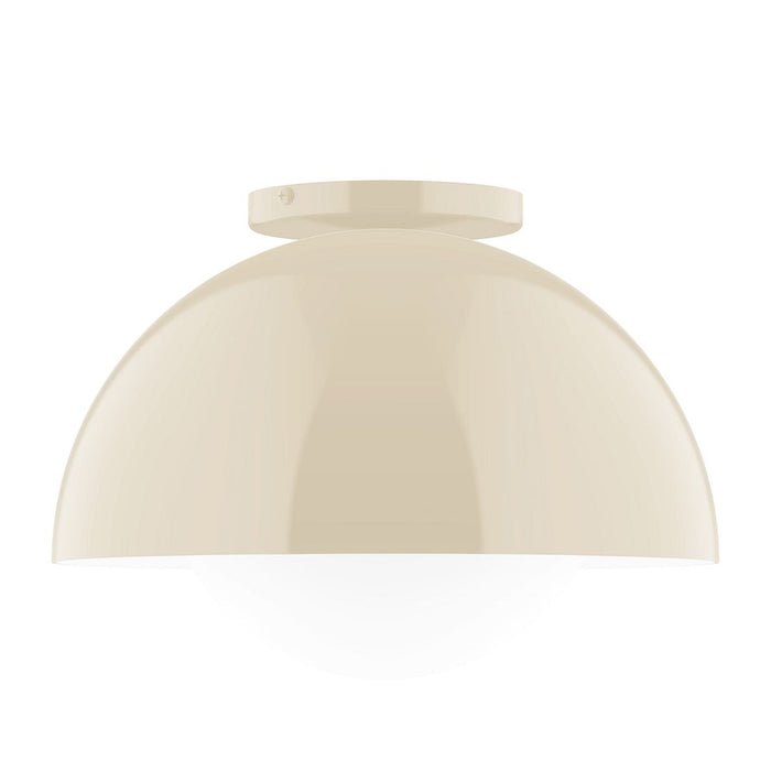 Axis Arcade 12" Flush Mount with Glass Globe in Cream