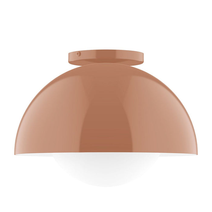 Axis Arcade 12" Flush Mount with Glass Globe in Terracotta