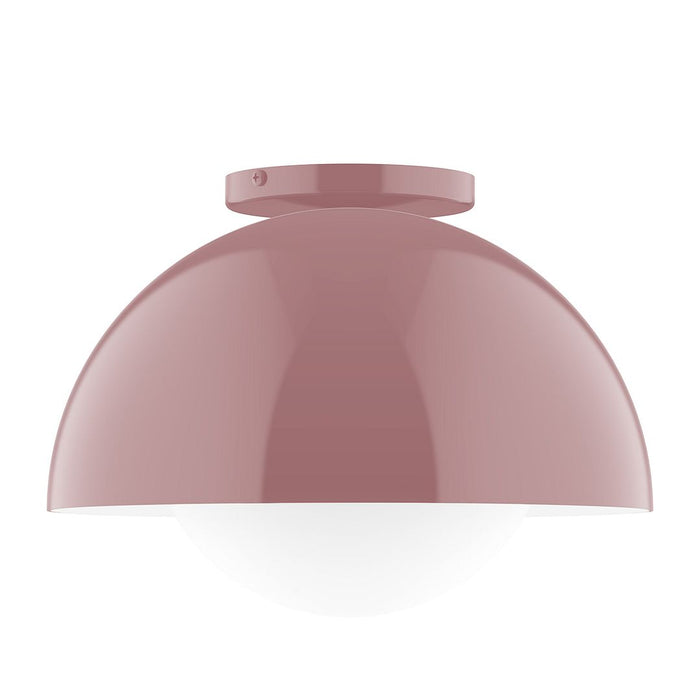 Axis Arcade 12" Flush Mount with Glass Globe in Mauve