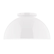 12 in white LED flush mount dome ceiling fixture with smooth frosted shade