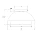 Nest 10" Flush Mount in Cream Line Drawing