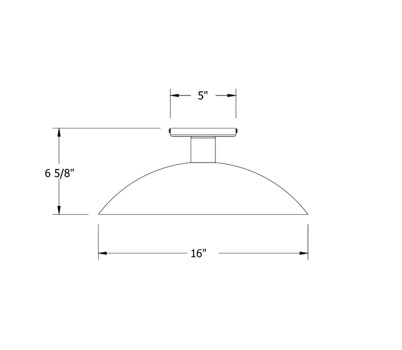 Glow 16 inch LED Flush Mount in Slate Gray | Montclair Light Works