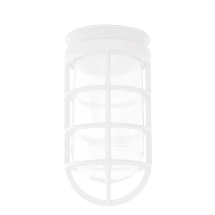 Cafe 14" Straight Arm Wall Light in White