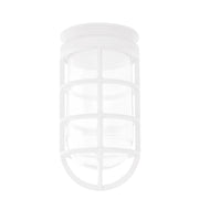 White 3-light pendant light with cylindrical glass shade and open metal frame