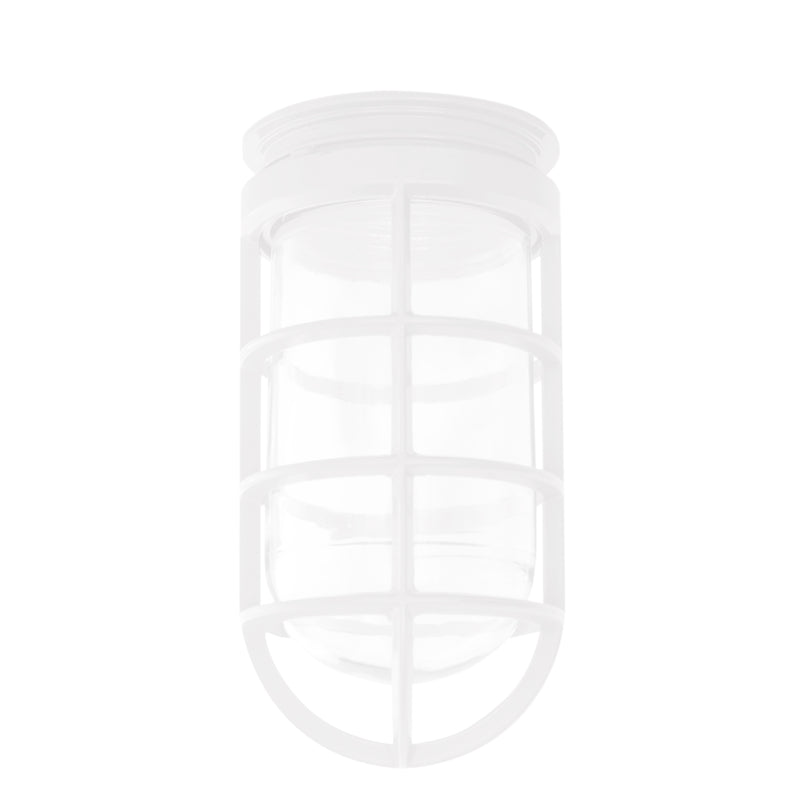 White 3-light pendant light with cylindrical glass shade and open metal frame