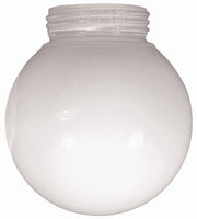 Frosted glass globe pendant with ribbed top neck