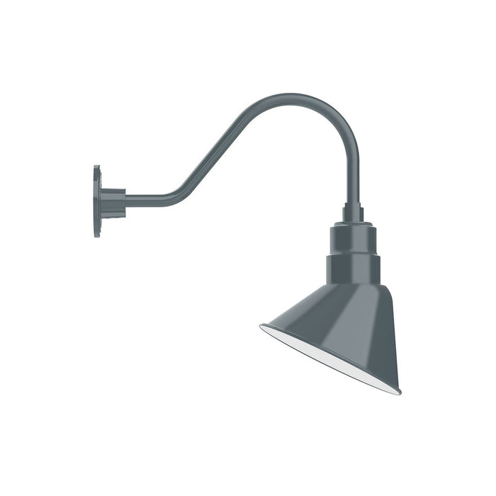 Angle 10" Gooseneck Wall Light in Slate Gray