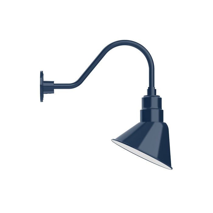 Angle 10" LED Gooseneck Wall Light in Navy