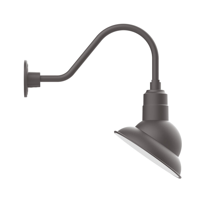 Emblem 10" gooseneck wall light in Bronze Matte | Montclair Light Works