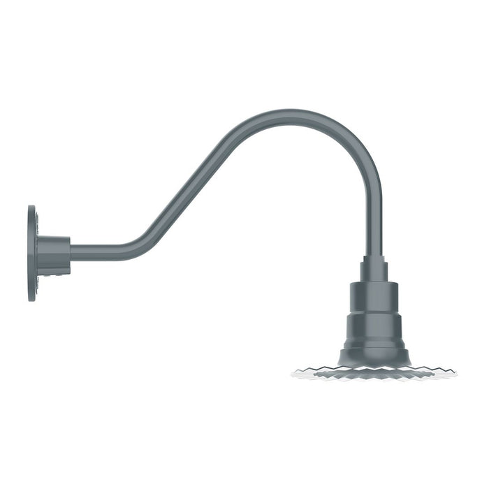 Radial 8" Gooseneck Wall Light in Slate Gray