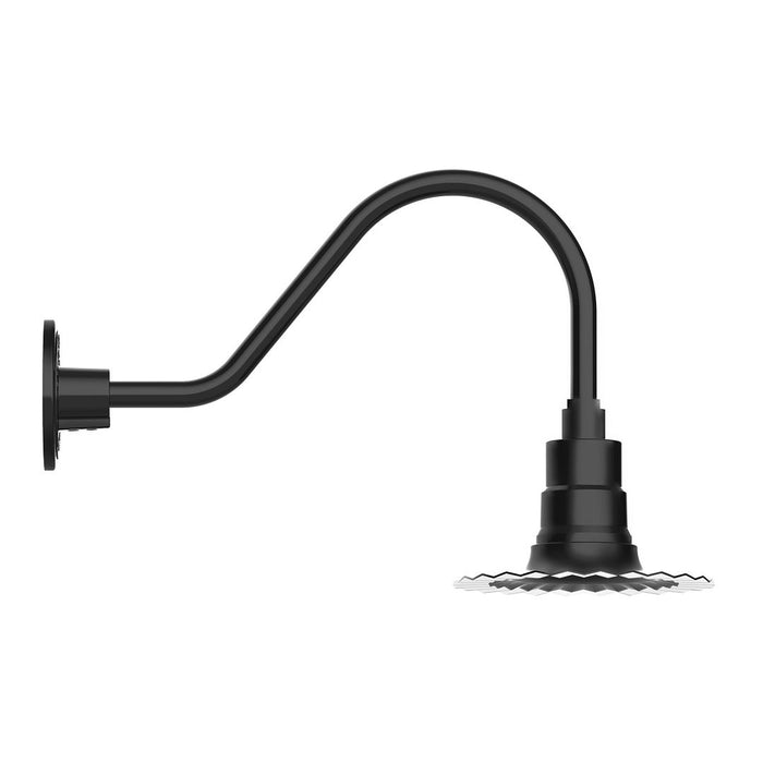 Radial 8" Gooseneck Wall Light in Black