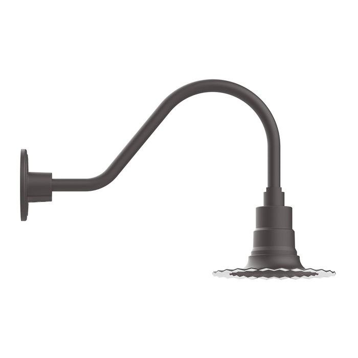 Radial 8" gooseneck wall light in Bronze Matte | Montclair Light Works