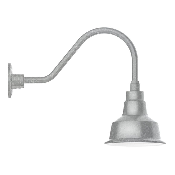 Warehouse 8" Gooseneck Wall Light in Painted Galvanized