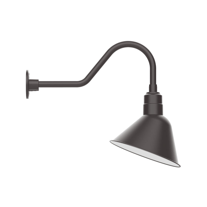 Angle 12" LED Gooseneck Wall light in Bronze Matte | Montclair Light Works