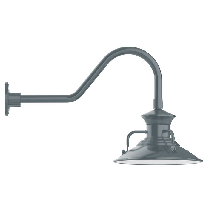 Homestead 12" Gooseneck Wall Light in Slate Gray