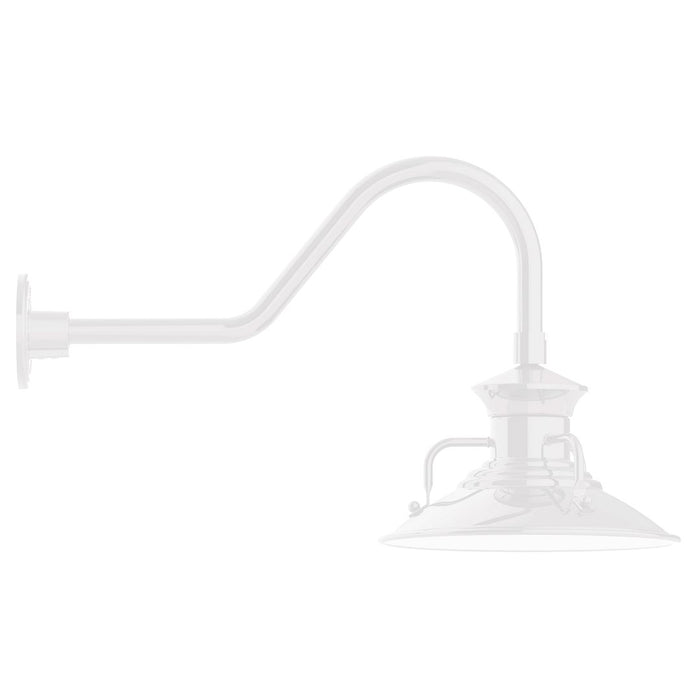 Homestead 12" LED Gooseneck Wall Light in White