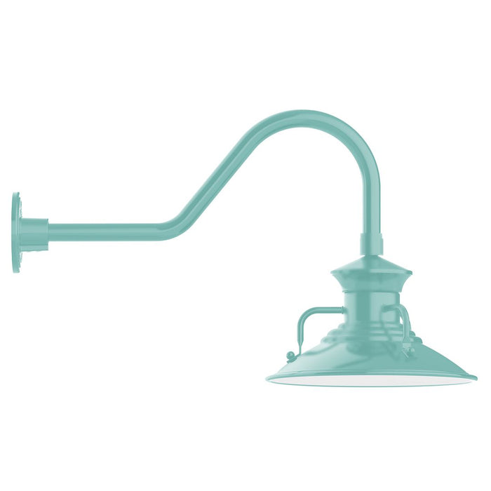 Homestead 12" Gooseneck Wall Light in Sea Green