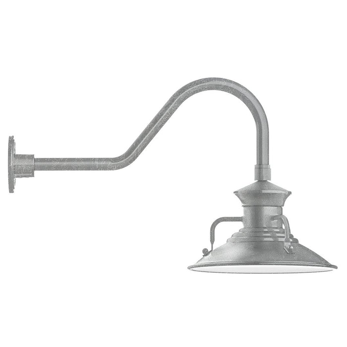 Homestead 12" LED Gooseneck Wall Light in Painted Galvanized