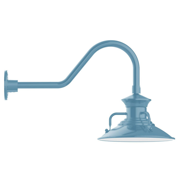 Homestead 12" Gooseneck Wall Light in Light Blue