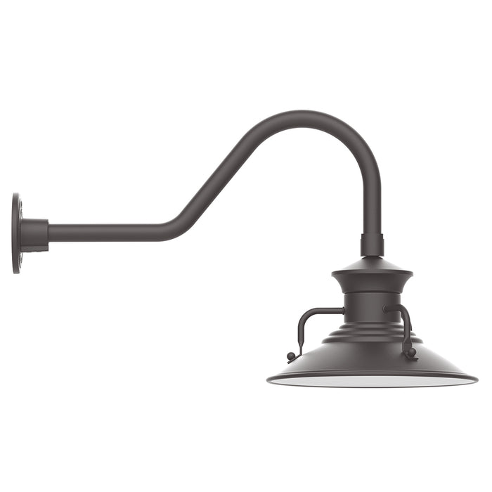 Homestead 12" gooseneck wall light in Bronze Matte | Montclair Light Works