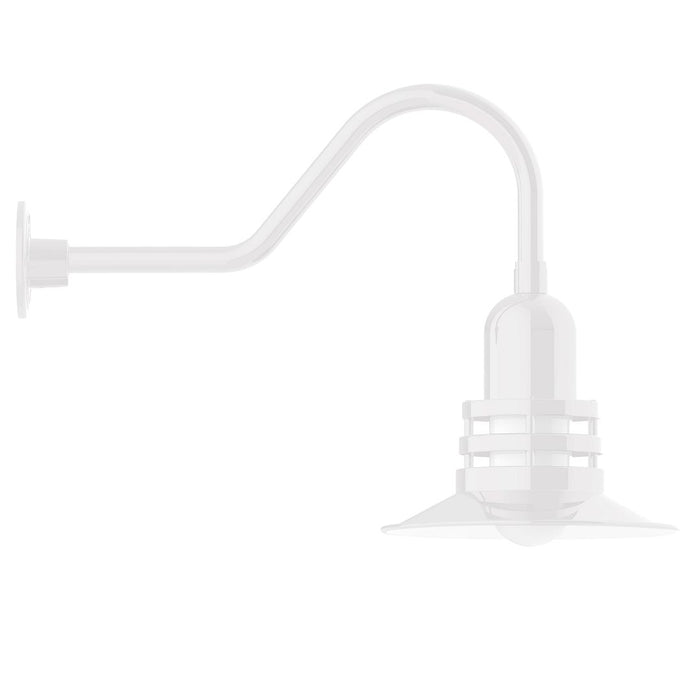 Atomic 12" LED Gooseneck Wall Light in White