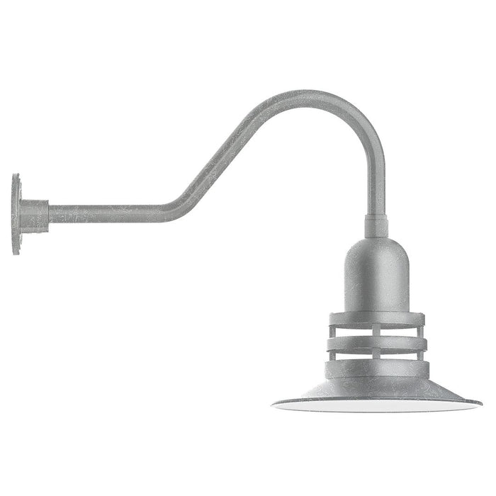 Atomic 12" Gooseneck Wall Light in Painted Galvanized