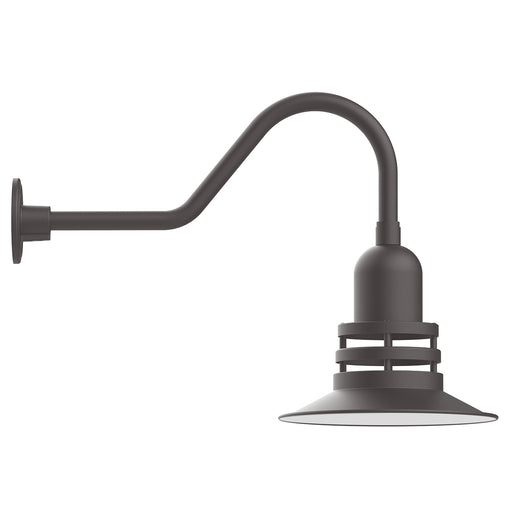 Atomic 12" gooseneck wall light in Bronze Matte | Montclair Light Works