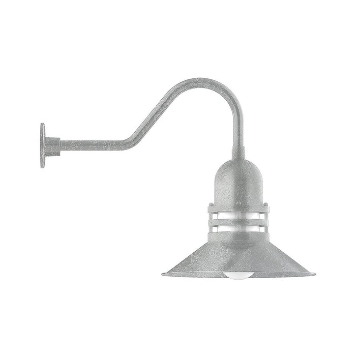 Atomic 16" LED Gooseneck Wall Light in Painted Galvanized