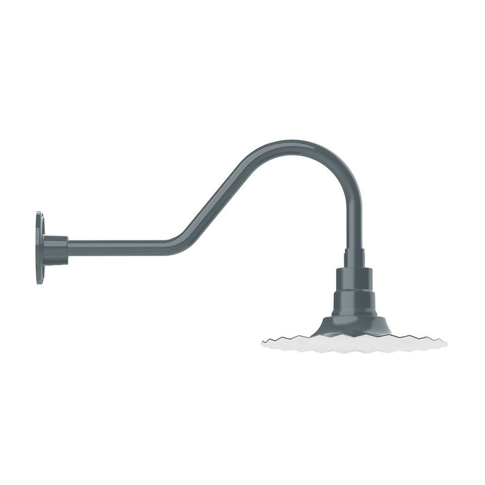 Radial 12" Gooseneck Wall Light in Slate Gray