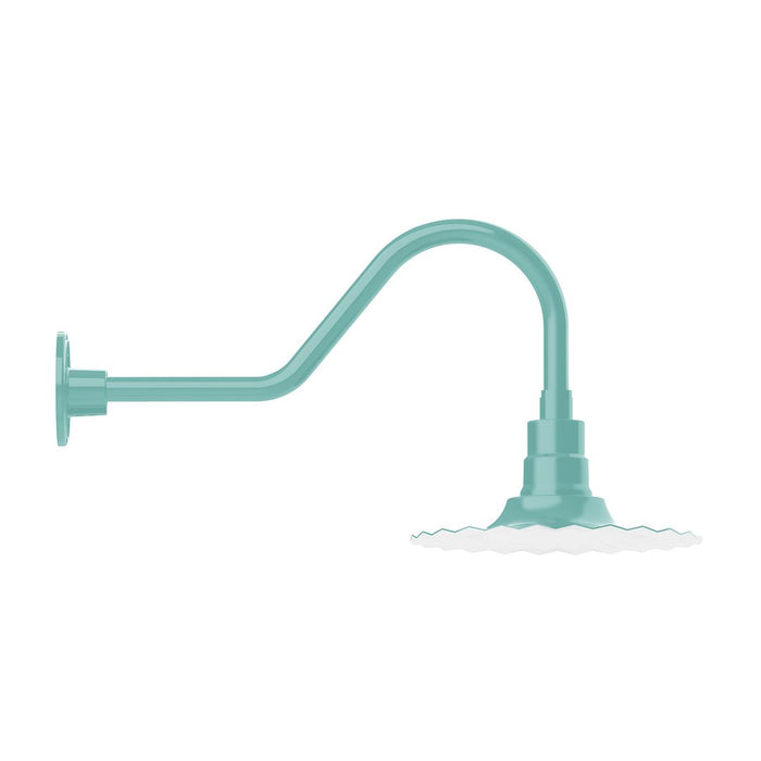 Radial 12" Gooseneck Wall Light in Sea Green