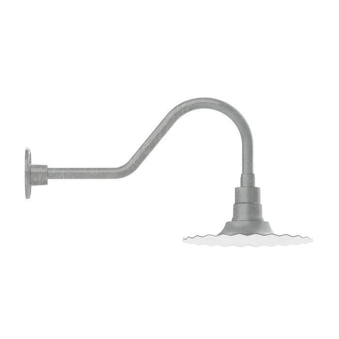 Radial 12" Gooseneck Wall Light in Painted Galvanized